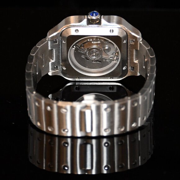Custom SeikoMod “Cartier Santos” type watch 38mm with NH35 Automatic Movement - Picture 8 of 8